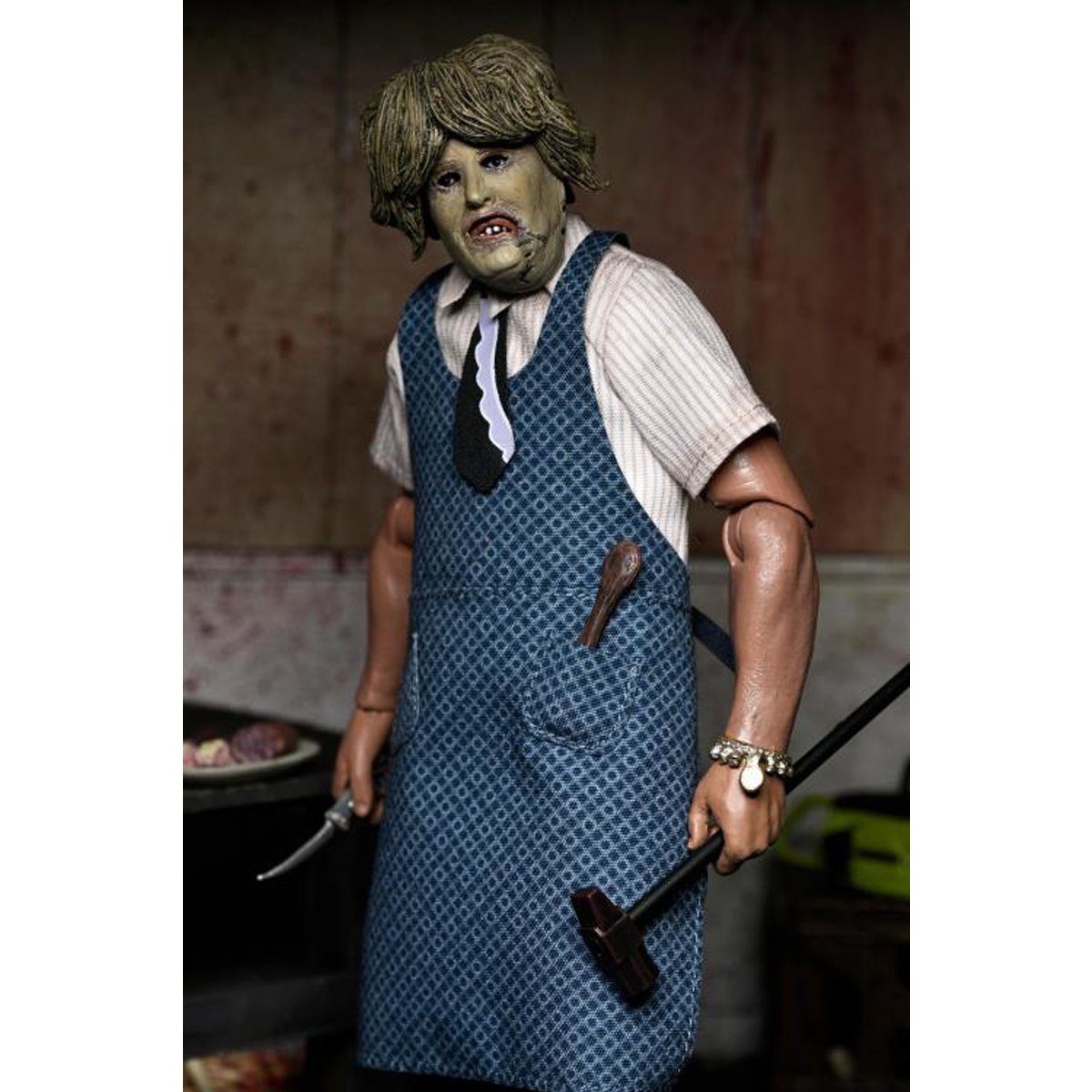 The Texas Chainsaw Massacre Leatherface with Old Lady Mask 8-Inch Clothed Action Figure