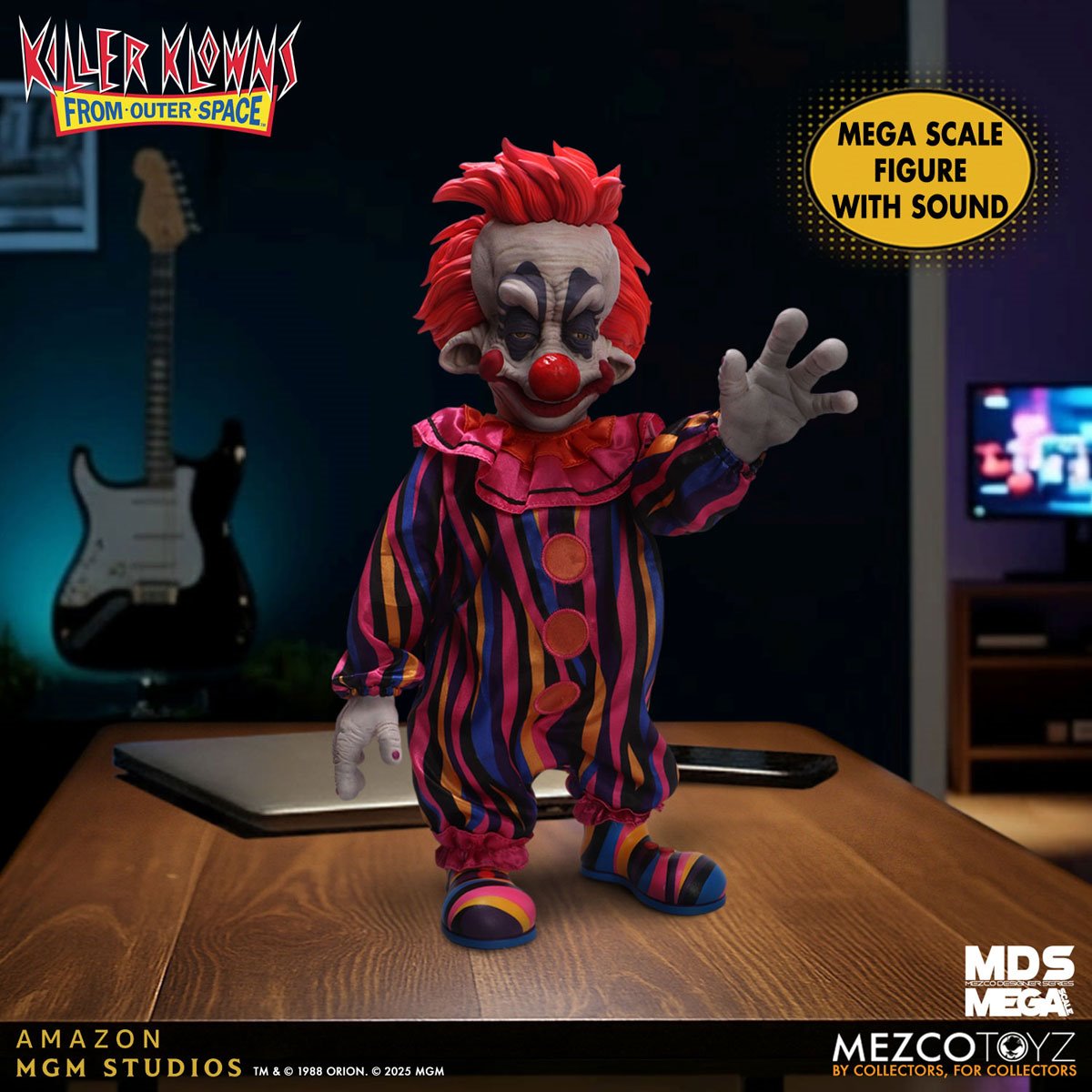 Killer Klowns From Outer Space Rudy with Sound Mezco Designer Series Mega-Scale 15-Inch Doll