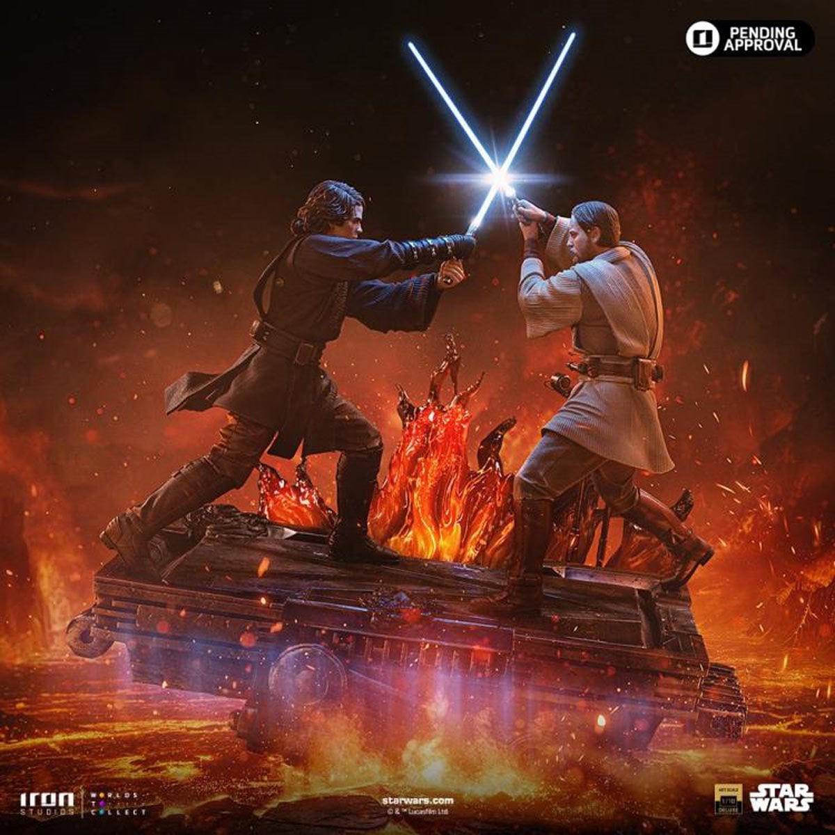 Star Wars: Revenge of the Sith Anakin vs. Obi-Wan Deluxe 1:10 Art Scale Limited Edition Statue