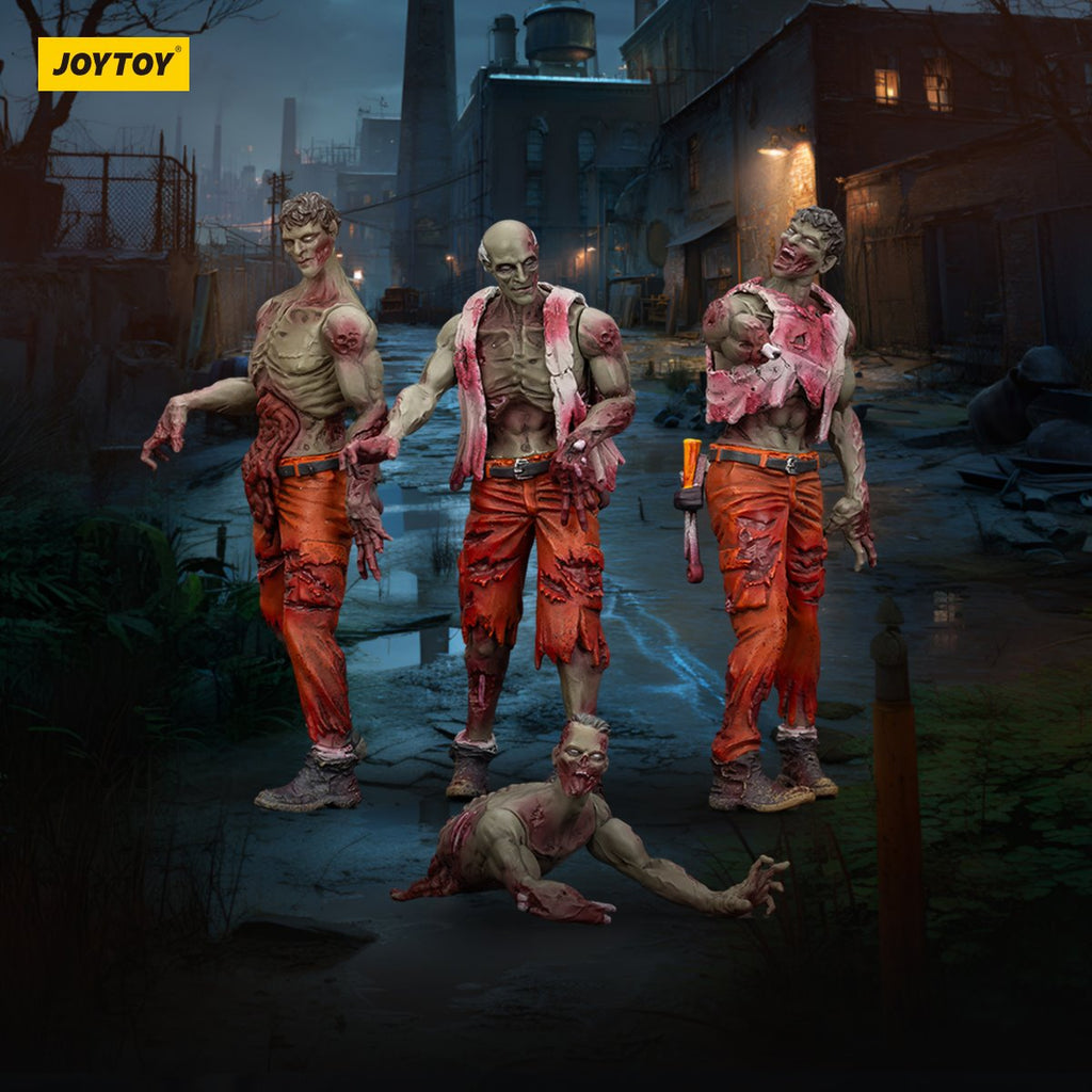 Joy Toy Dark Source Zombie Mechanic Team 1:25 Scale Action Figure 4-Pack