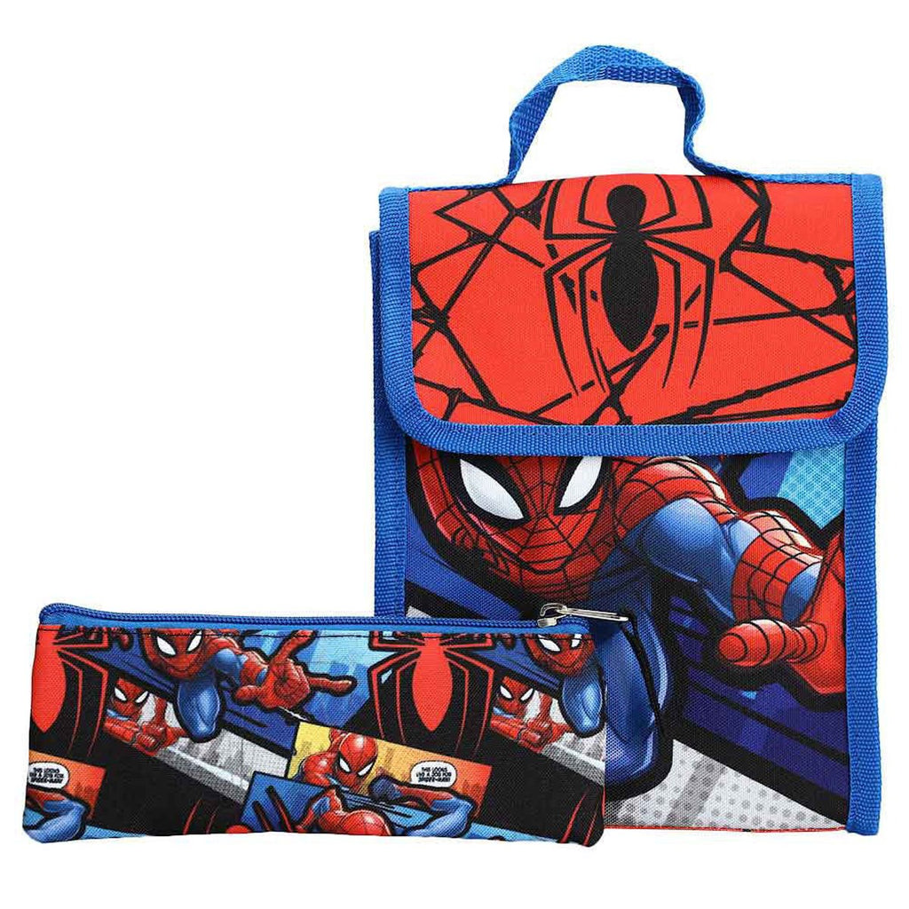 Marvel Spider-Man Comic Book Youth Backpack 6-Piece Set