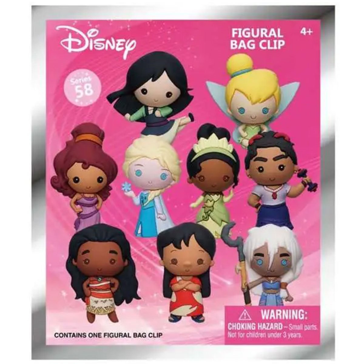 Disney Girl Power 3D Foam Bag Clip Random 6-Pack