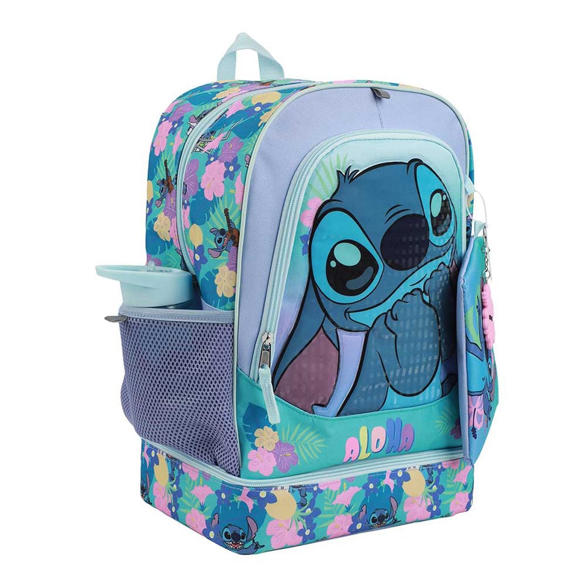 Lilo & Stitch Aloha Floral Print Youth Backpack 5-Piece Set