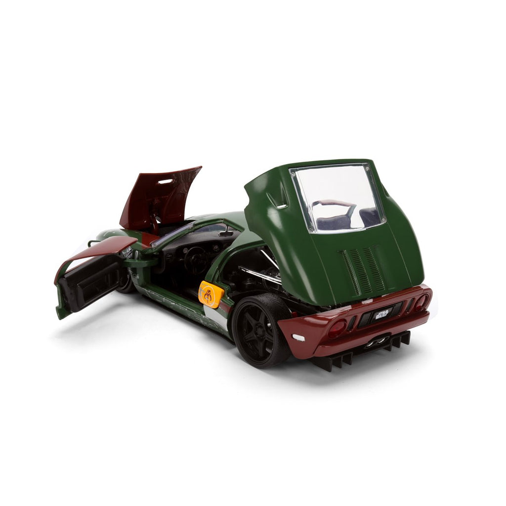 Hollywood Rides Star Wars 2005 Ford GT 1:24 Scale Die-Cast Metal Vehicle with Boba Fett Figure
