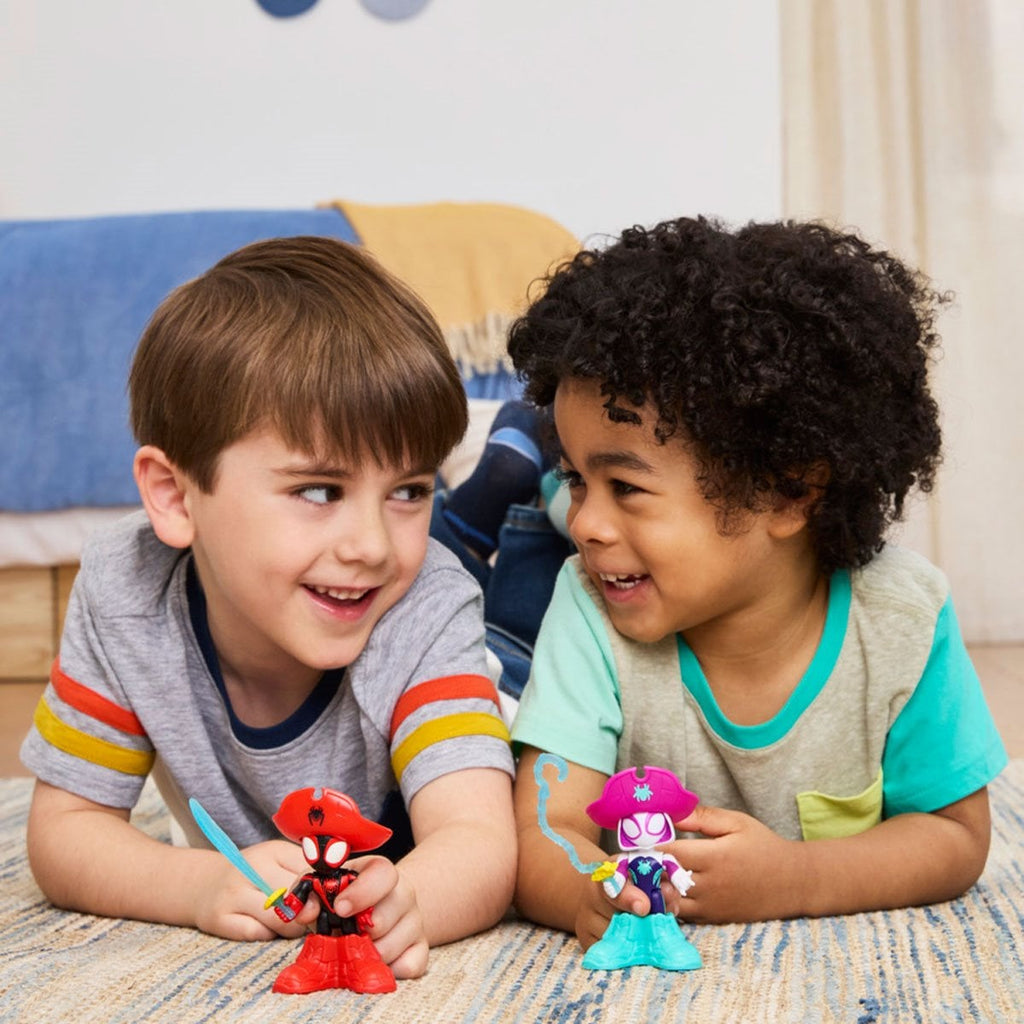 Spidey and his Amazing Friends Water-Webs Pirate Miles Spin Morales & Pirate Ghost-Spider Action Figures