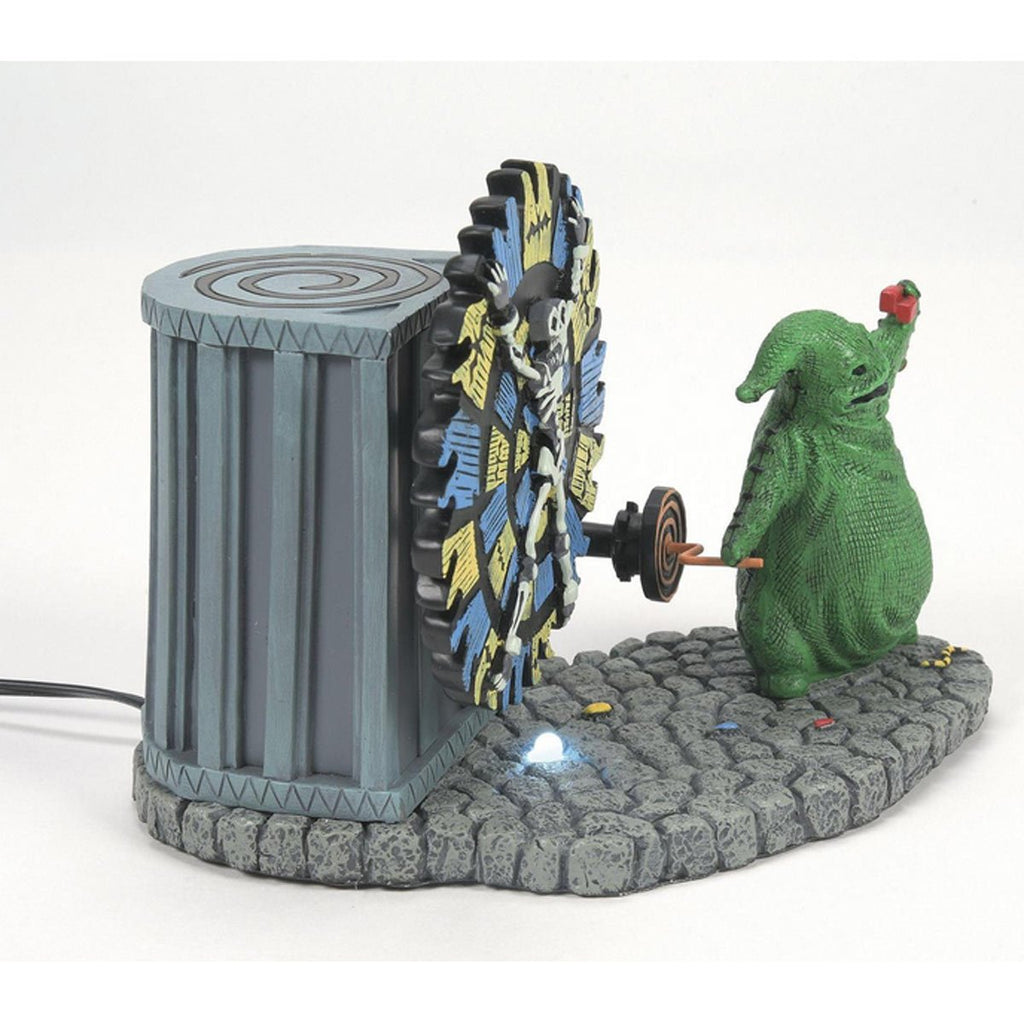 The Nightmare Before Christmas Village Oogie Boogie Gives a Spin Statue