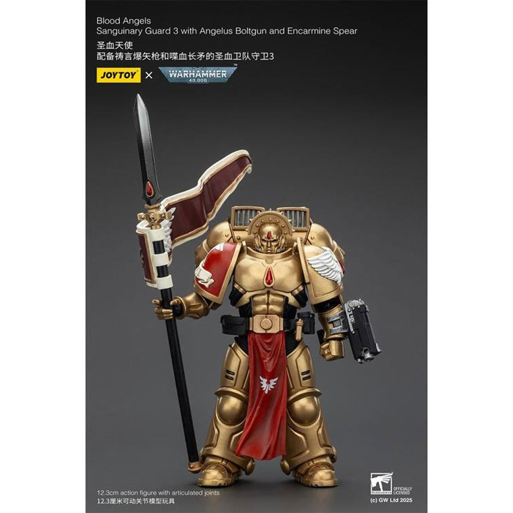 Joy Toy Warhammer 40,000 Blood Angels Sanguinary Guard 3 with Boltgun Spear 1:18 Scale Action Figure