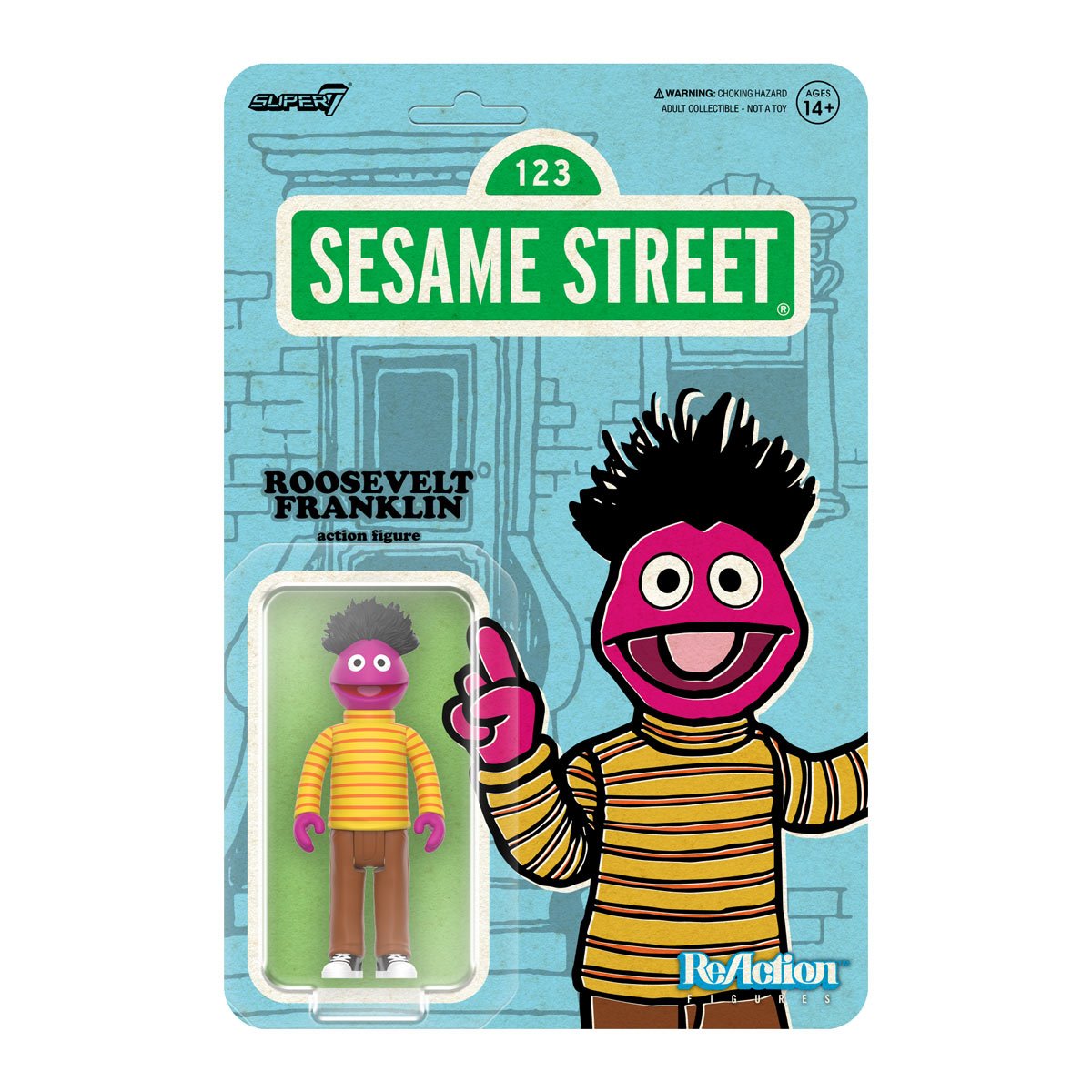 Sesame Street Roosevelt Franklin 3 3/4-Inch ReAction Figure