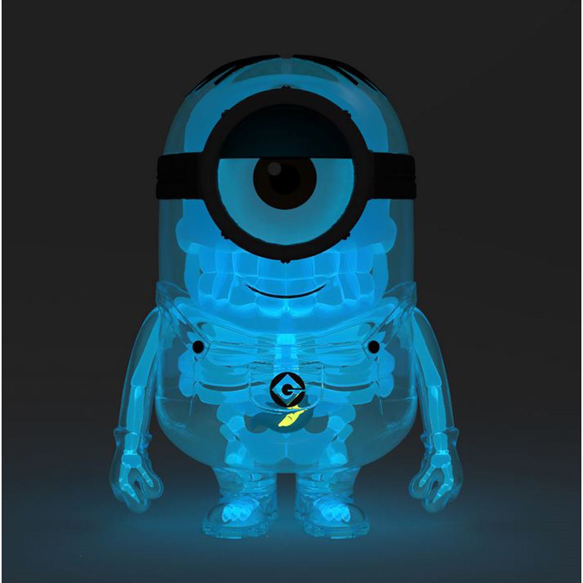 Despicable Me 4 Minion Anatomy Glow-in-the-Dark Blue X-ray AVL Edition 8-Inch Art Figure