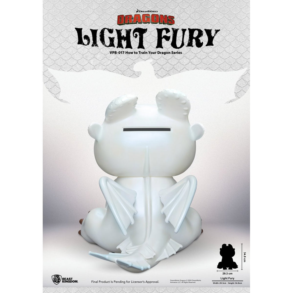 How to Train Your Dragon Light Fury VPB-017 Large Vinyl Piggy Bank