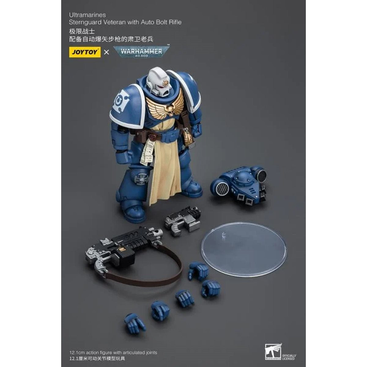 Joy Toy Warhammer 40,000 Ultramarines Sternguard Veteran with Auto Bolt Rifle 1:18 Scale Action Figure