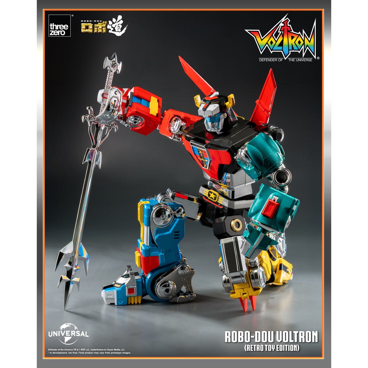 Voltron: Defender of the Universe Voltron Retro Toy Edition ROBO-DOU Action Figure