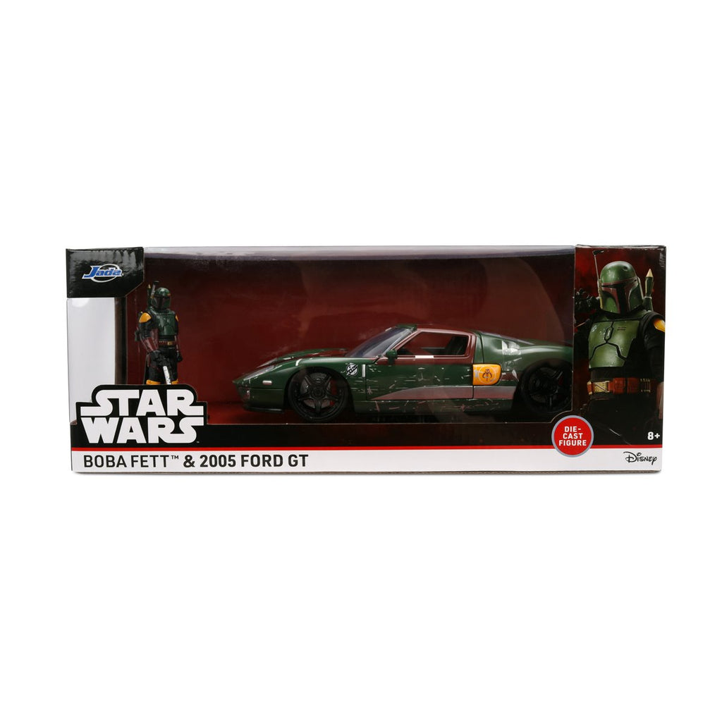 Hollywood Rides Star Wars 2005 Ford GT 1:24 Scale Die-Cast Metal Vehicle with Boba Fett Figure