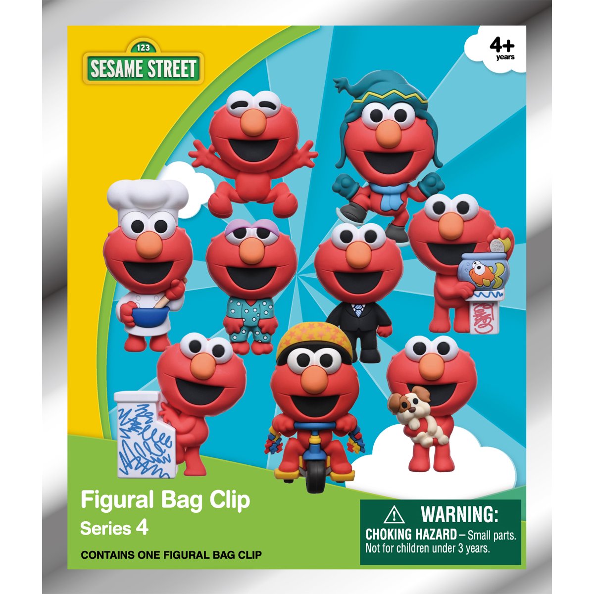Sesame Street Series 4 3D Foam Bag Clip Random 6-Pack