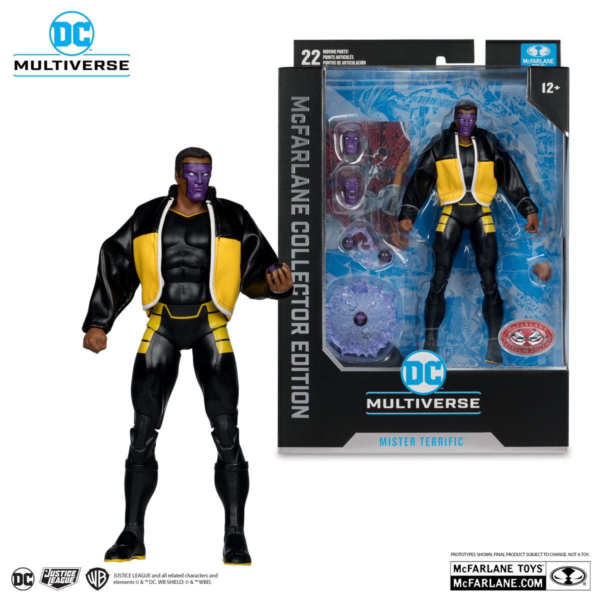 DC McFarlane Collector Edition Wave 11 Mr. Terrific JSOA  #38 Red Platinum Edition 7-Inch Scale Action Figure