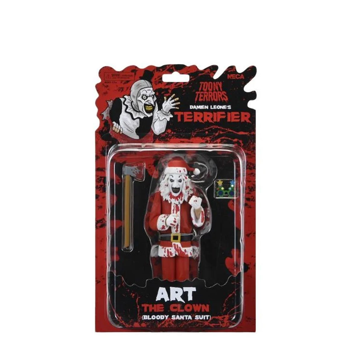 Terrifier 3 Toony Terrors Santa Suit Art the Clown Bloody Version 6-Inch Scale Action Figure