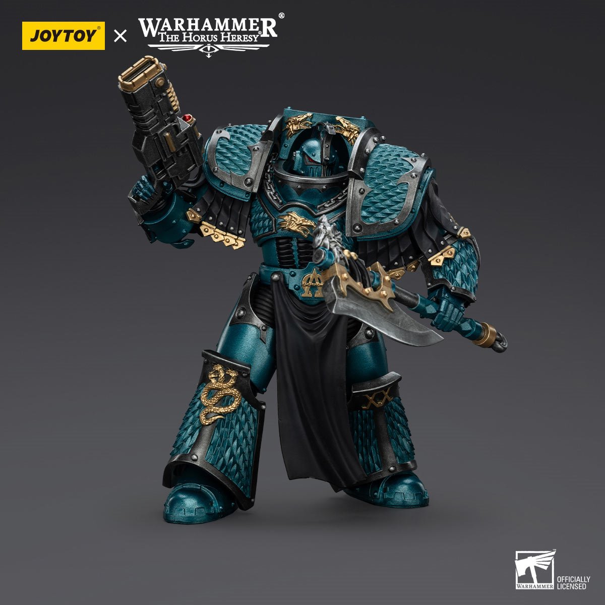 Joy Toy Warhammer The Horus Heresy Alpha Legion Lernaean Terminator with Volkite Charger 1:18 Scale Action Figure