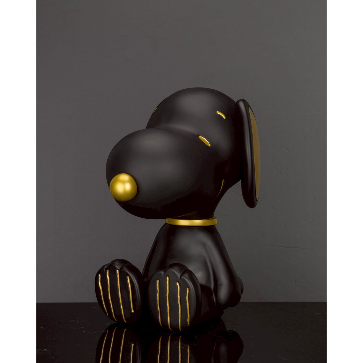 Peanuts Snoopy Black and Gold Version VPB-018SP Peanuts Series Vinyl Functional Piggy Bank