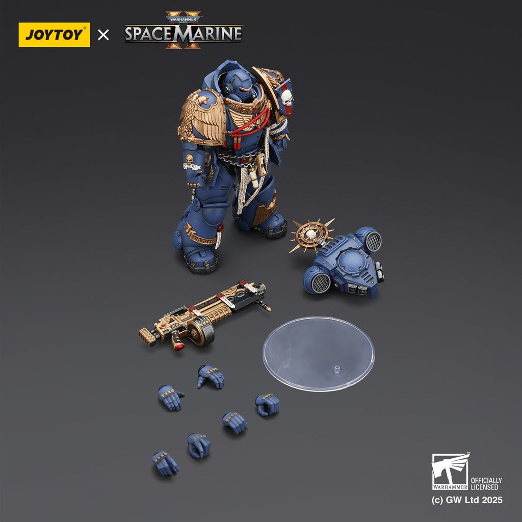Joy Toy Warhammer Space Marine Ultramarine Heavy Relic Primus Armour and Heavy Relic Bolt Rifle 1:18 Scale Action Figure
