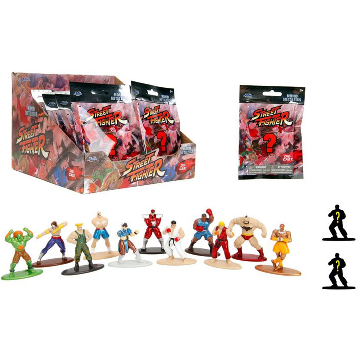 Street Fighter II Nano MetalFigs Die-Cast Metal Blind Box Mini-Figure Case of 24