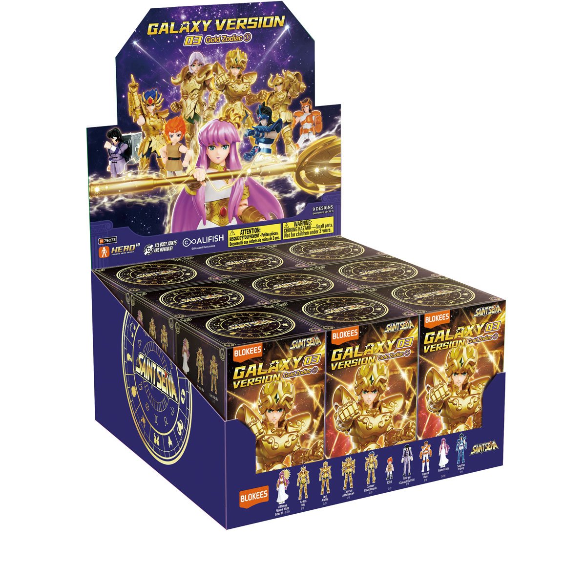 Saint Seiya Galaxy Version 3 Gold Zodiac GV03 Blokees Blind Box Model Kit Case of 9