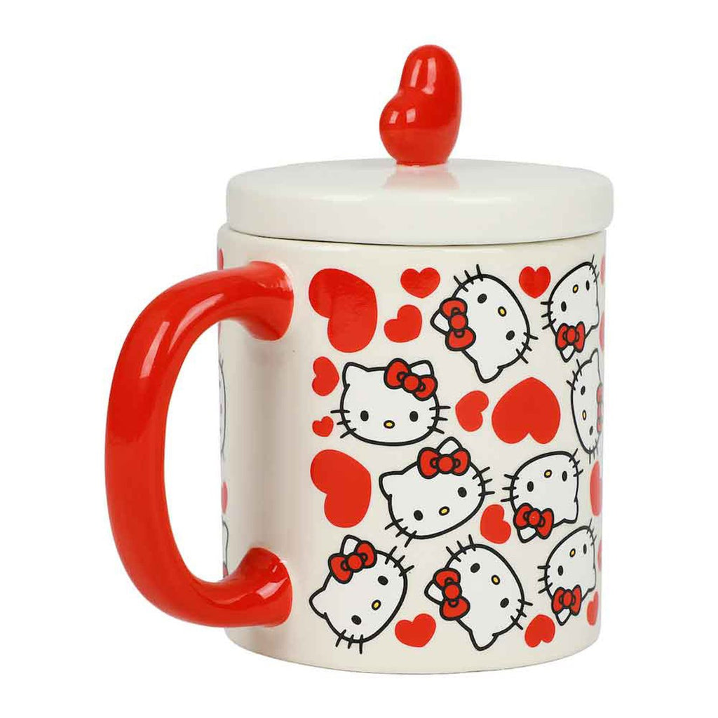 Hello Kitty Loves 16 oz. Ceramic Lidded Mug