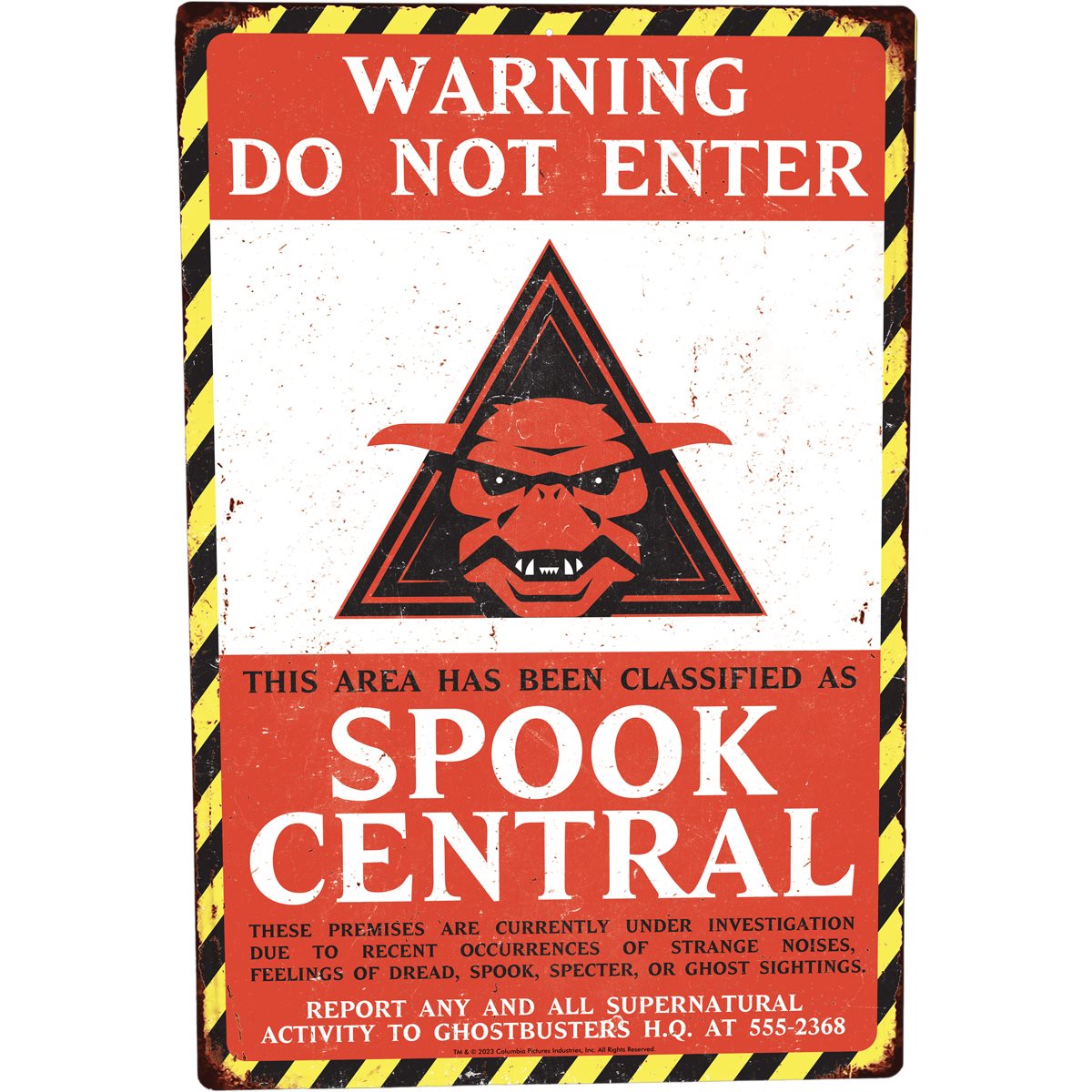 Ghostbusters Spook Central Metal Sign