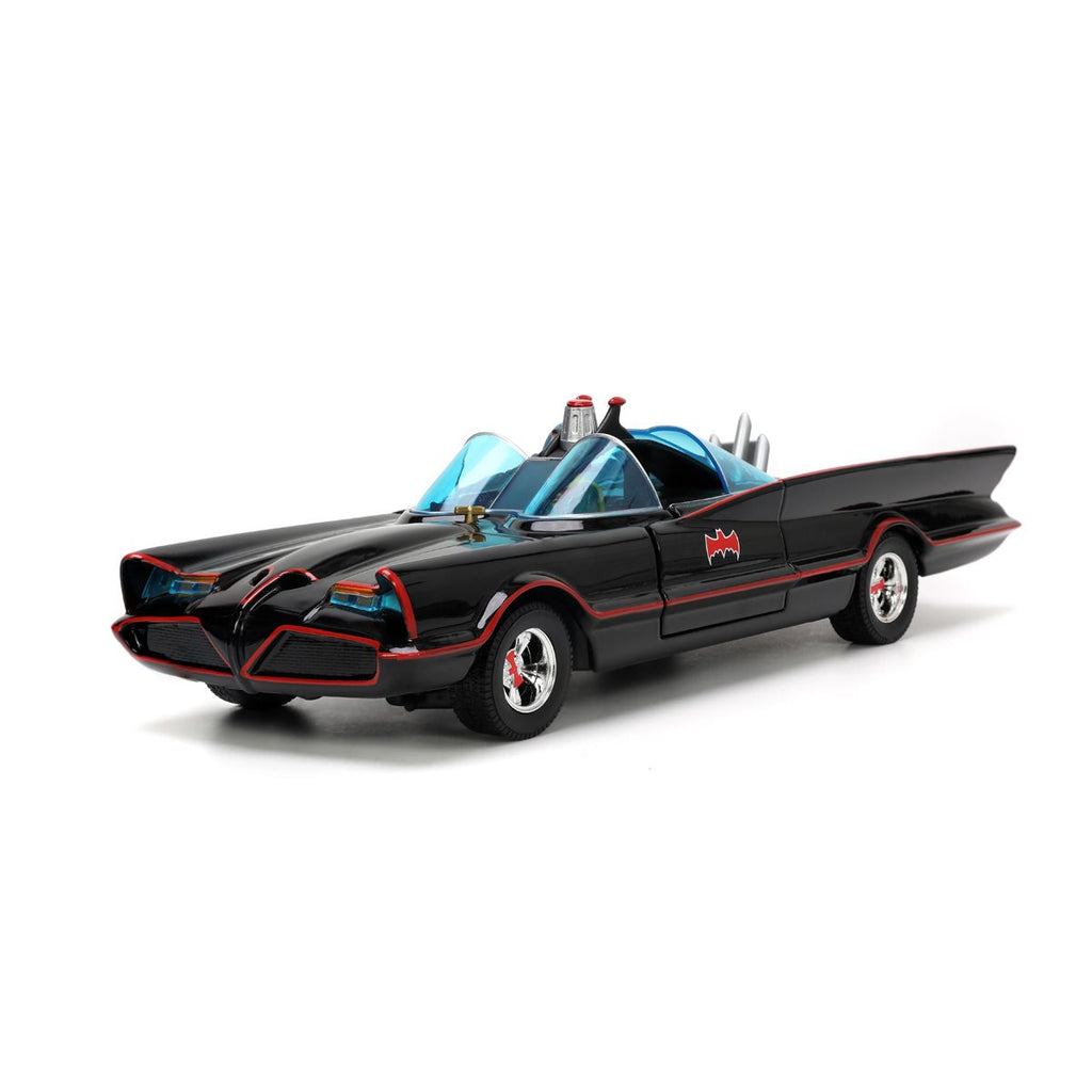 Batman 1966 Hollywood Rides Deluxe Batmobile 1:24 Scale Die-Cast Metal Vehicle with 3 Figures