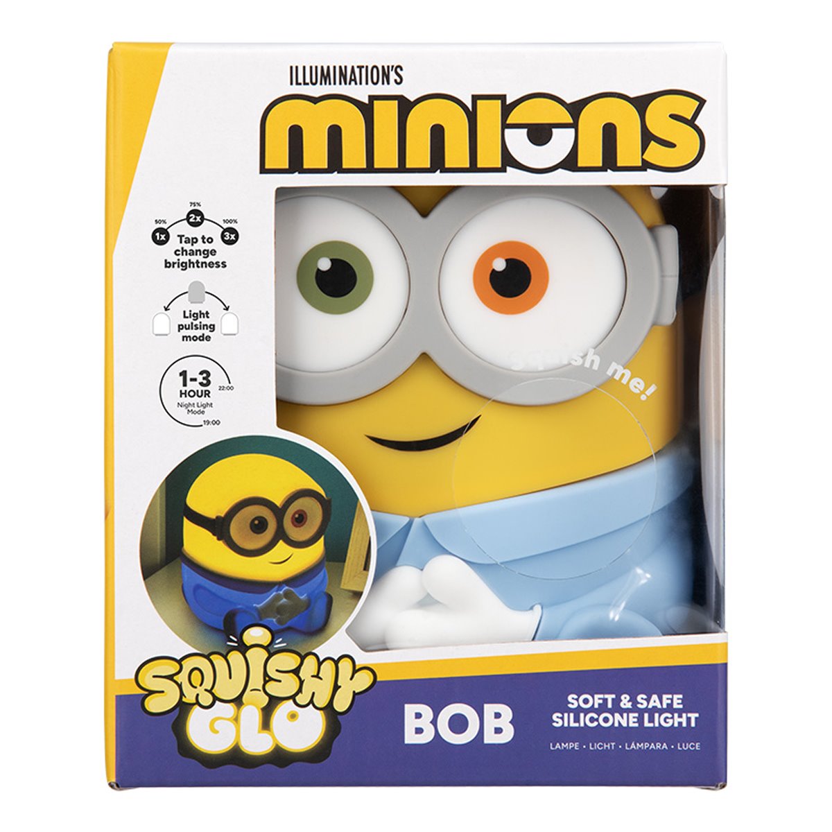 Minions Bob SquishyGlo Silicone Rechargeable Light
