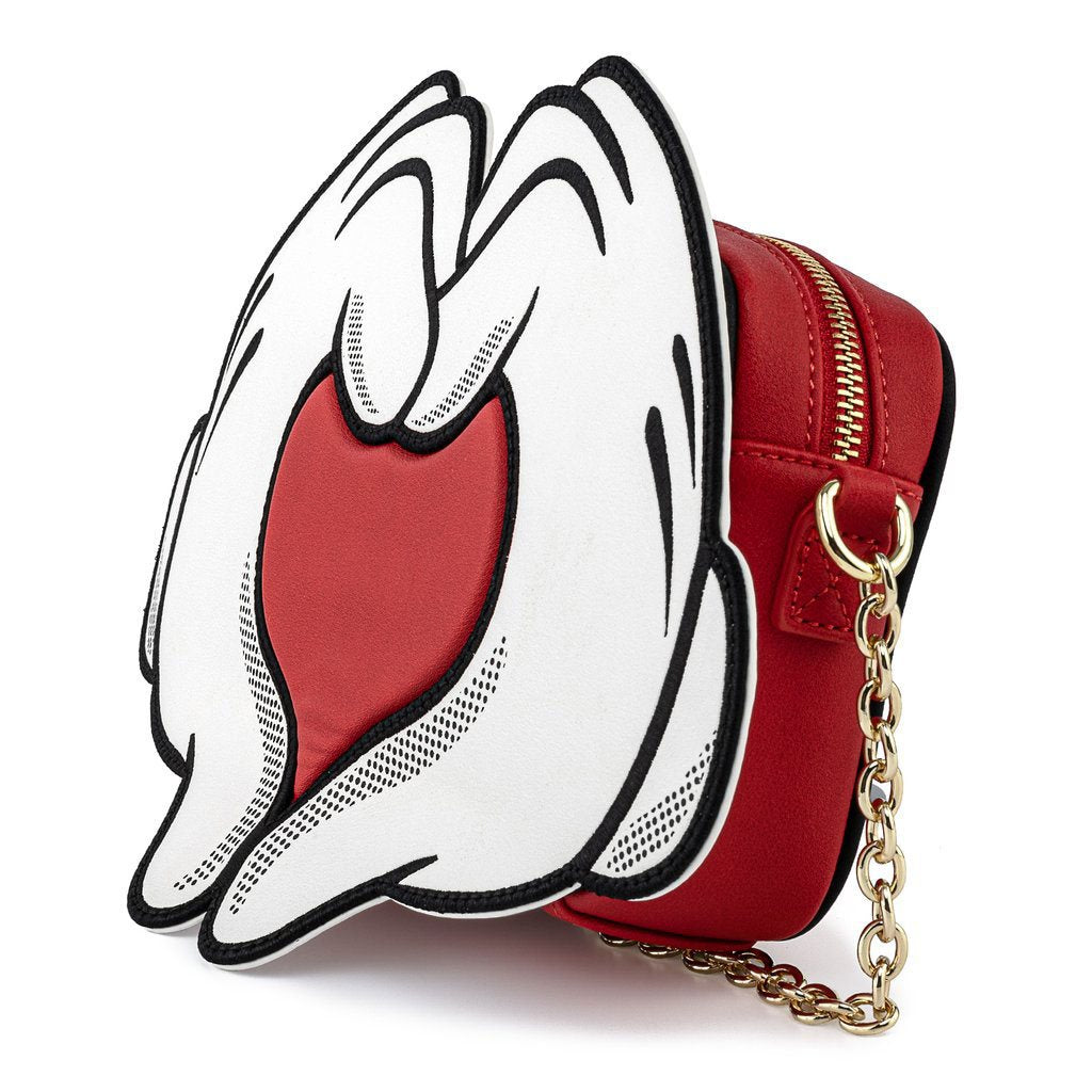 Mickey Mouse Heart Hands Crossbody Purse