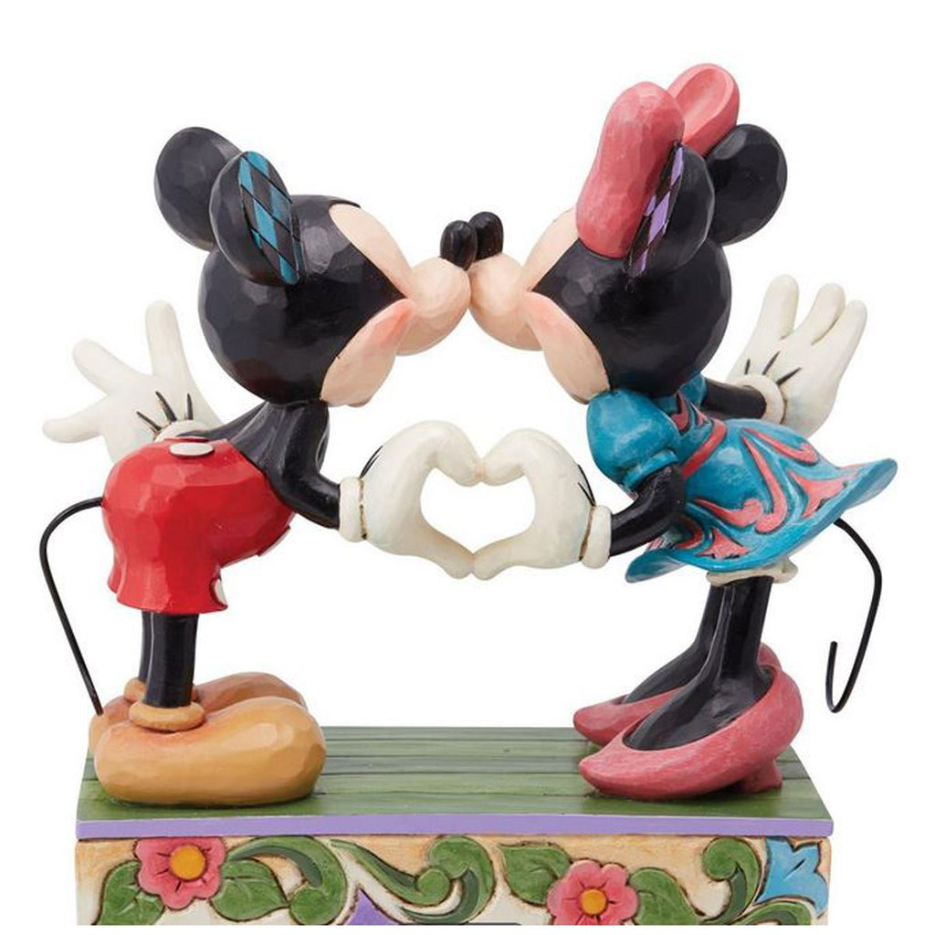 Disney Traditions Mickey & Minnie with Heart Hands by Jim Shore Statue