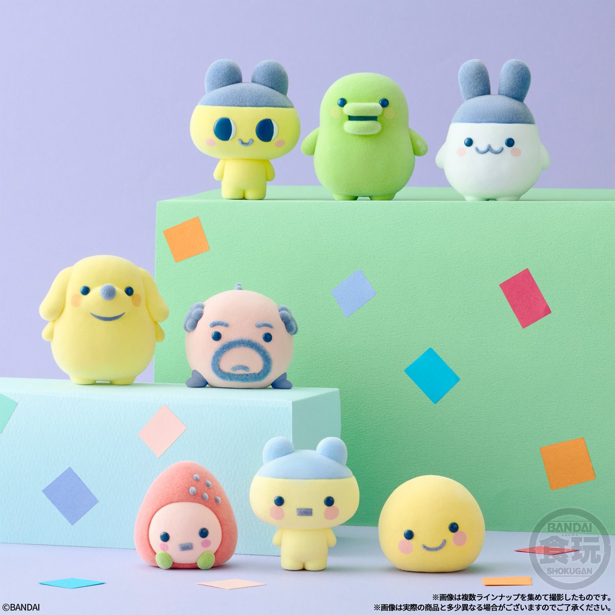 Tamagotchi Otomodachi Doll Flocked Mini-Figure Case of 12