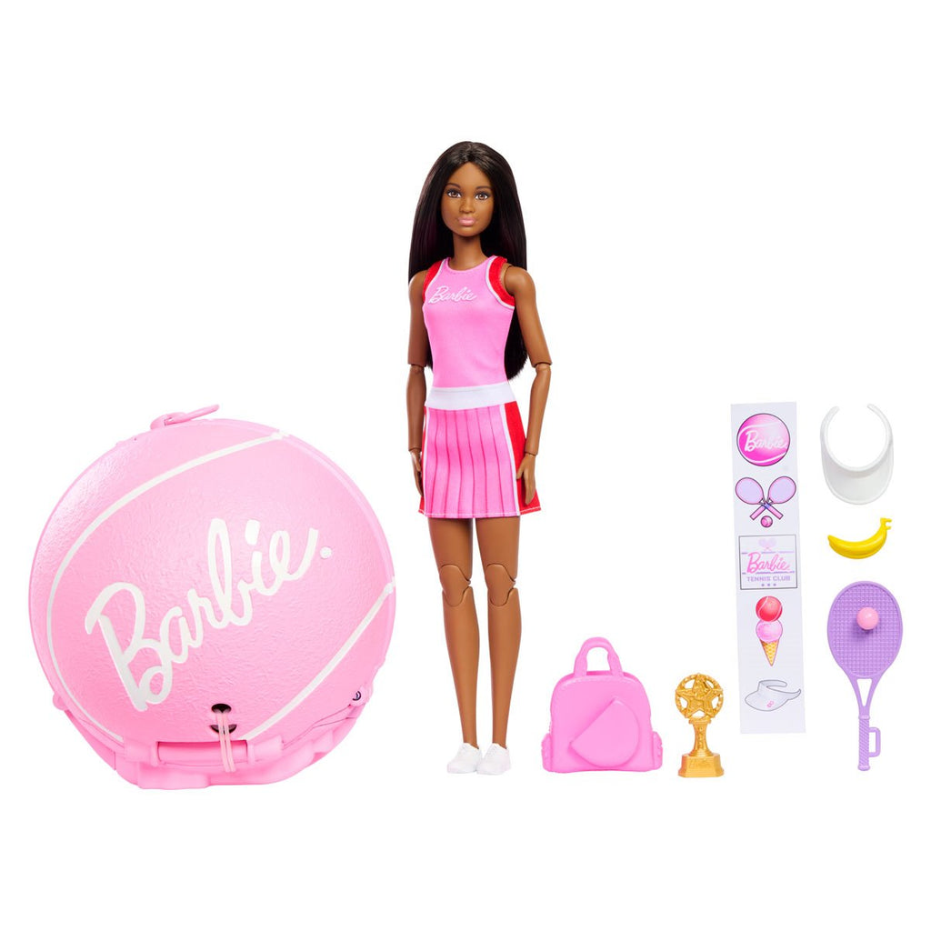 Barbie Team Barbie Roll & Reveal Tennis Player Doll and Accessories