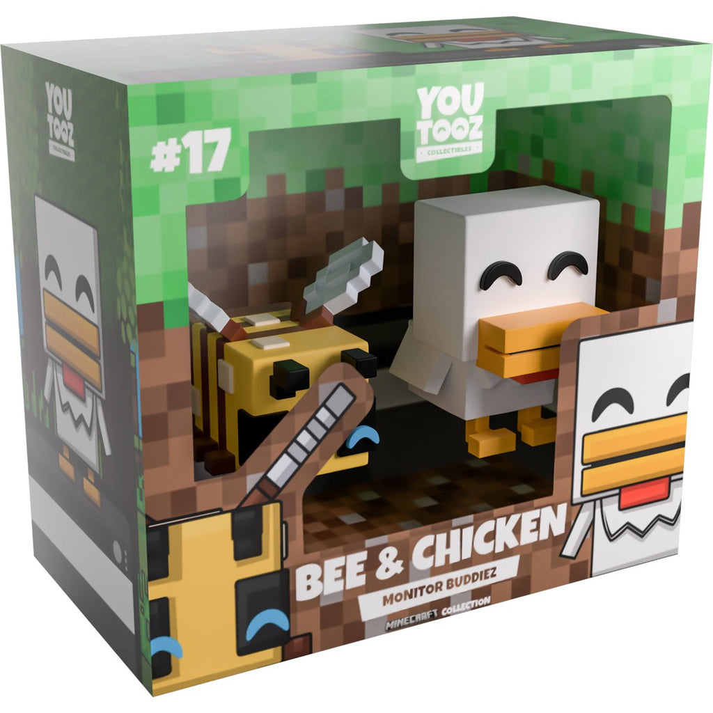 Minecraft Collection Bee and Chicken Monitor Buddiez Vinyl Figure 2-Pack #17
