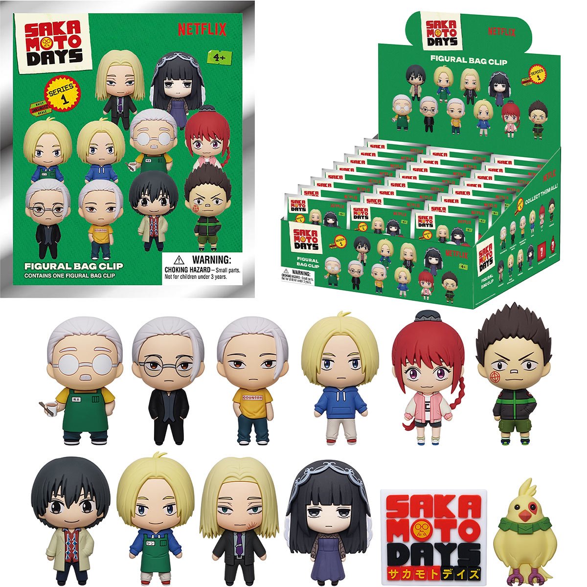 Sakamoto Days 3D Foam Bag Clip Random 6-Pack