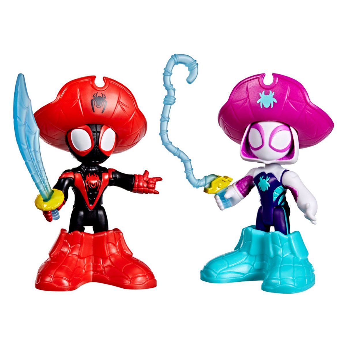 Spidey and his Amazing Friends Water-Webs Pirate Miles Spin Morales & Pirate Ghost-Spider Action Figures