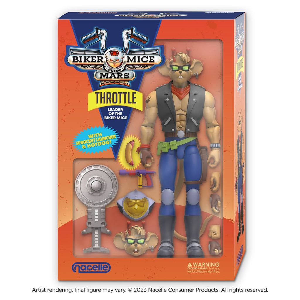 Biker Mice from Mars Throttle 7-Inch Scale Action Figures