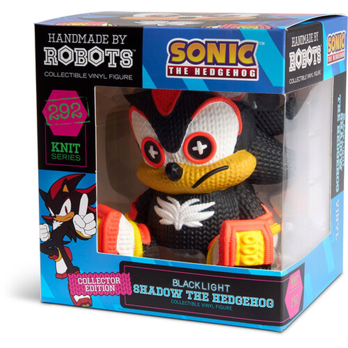 Sonic the Hedgehog Shadow #292 Blacklight Handmade By Robots Vinyl Figure
