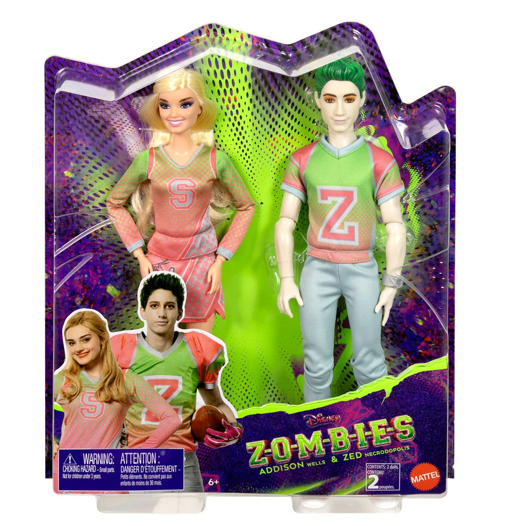 Disney Zombies Addison Wells and Zed Necrodopolis Doll 2-Pack