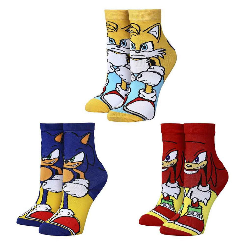 Sonic the Hedgehog Animigos 360 Character Youth Sock 3-Pack