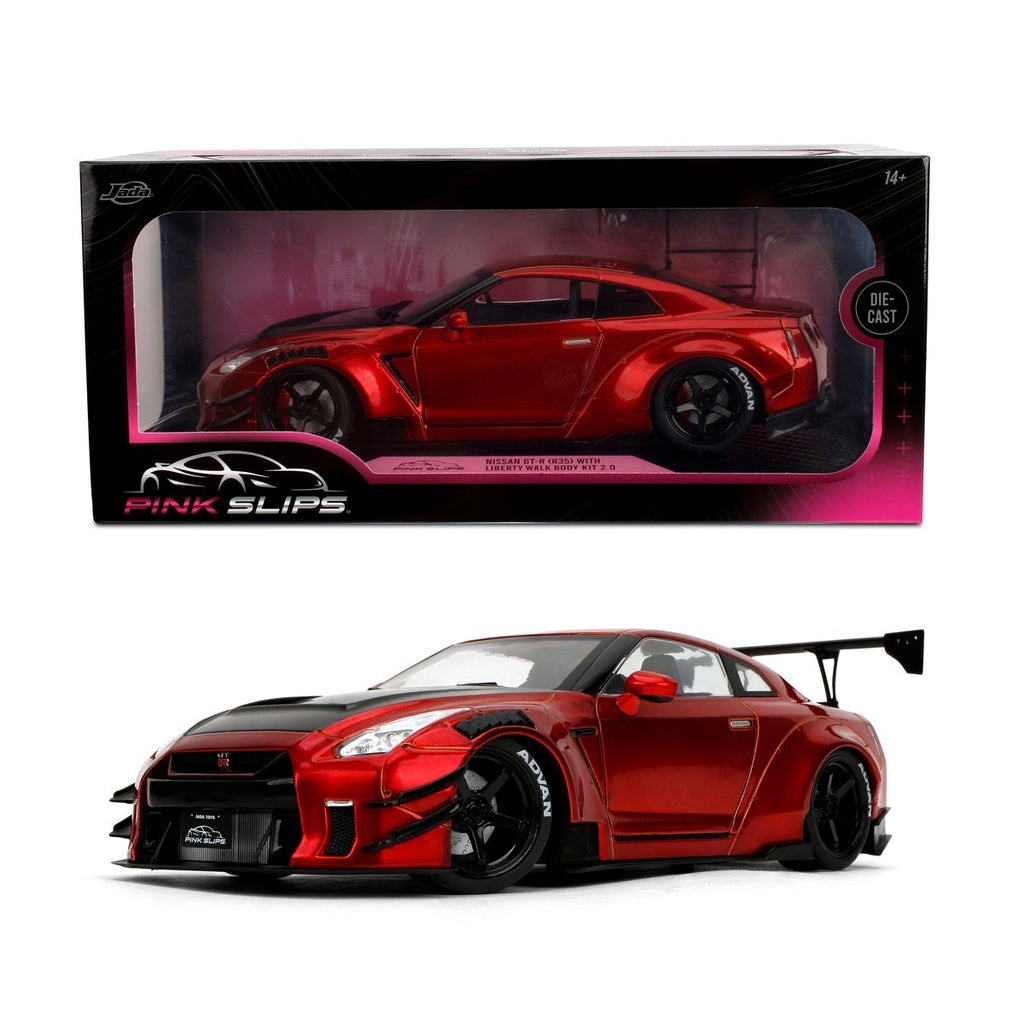 Pink Slips Wave 5 Nissan GT-R R35 with Liberty Walk Body Kit 2.0 1:18 Scale Die-Cast Metal Vehicle