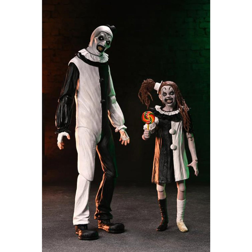 Terrifier 2 Ultimate Art the Clown and Little Pale Girl 7-Inch Scale Action Figure 2-Pack