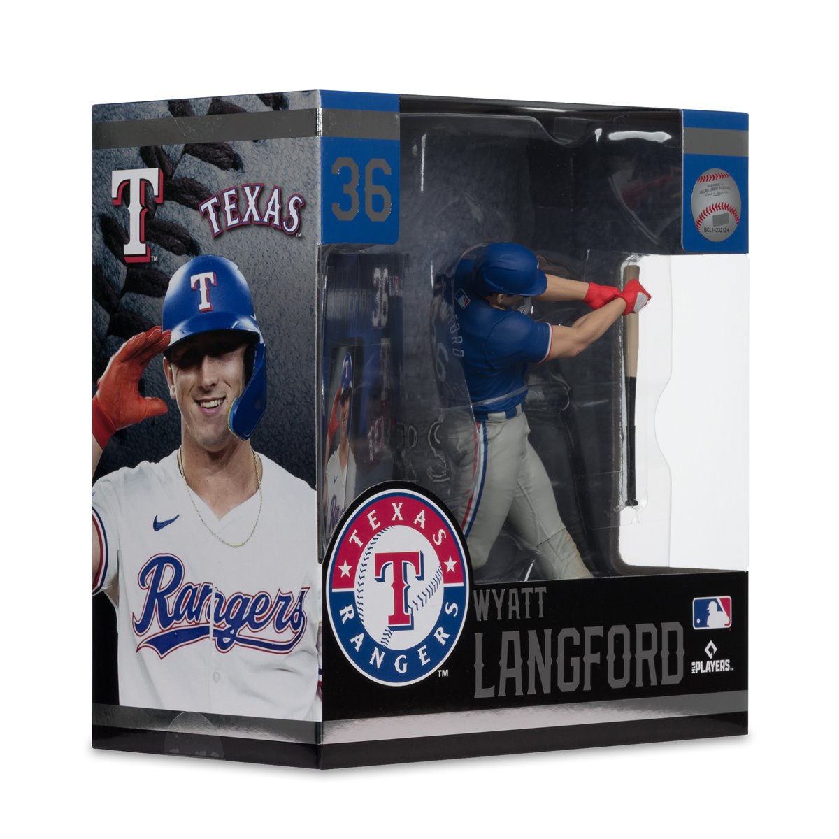 MLB SportsPicks Texas Rangers Wyatt Langford 7-Inch Posed Figure Case of 6