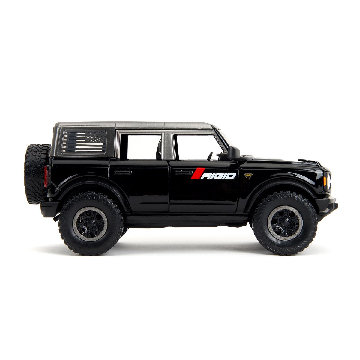 Just Trucks 2021 Ford Bronco 1:24 Scale Die-Cast Metal Vehicle with Tire Rack