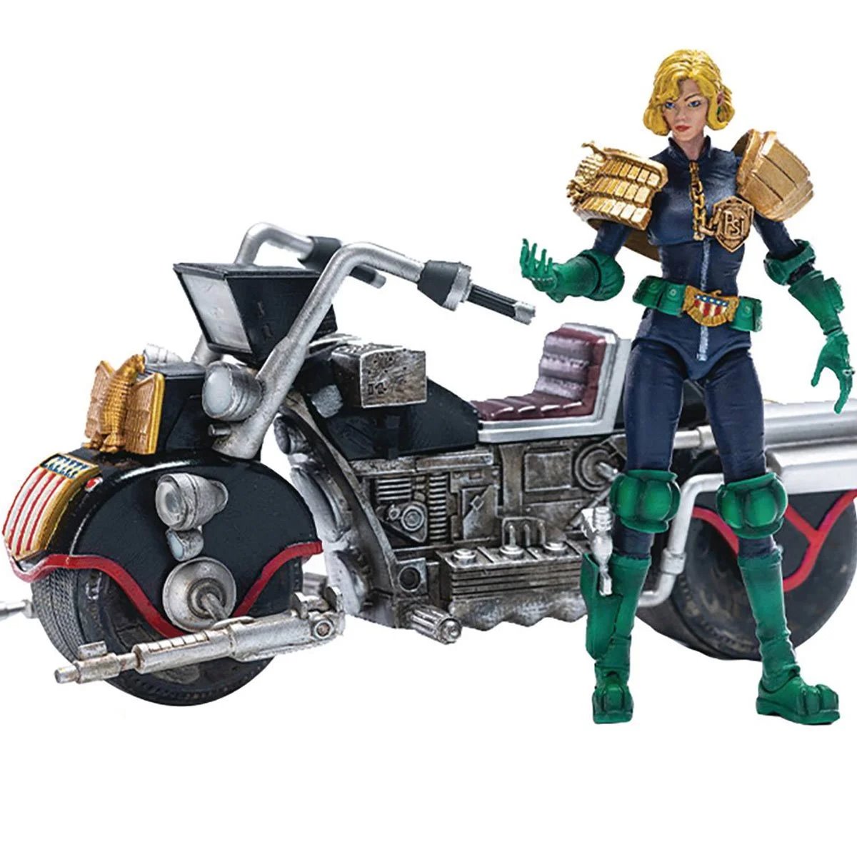 Judge Dredd Judge Anderson and Lawmaster MK II Exquisite Mini Series 1:18 Scale Action Figure Set