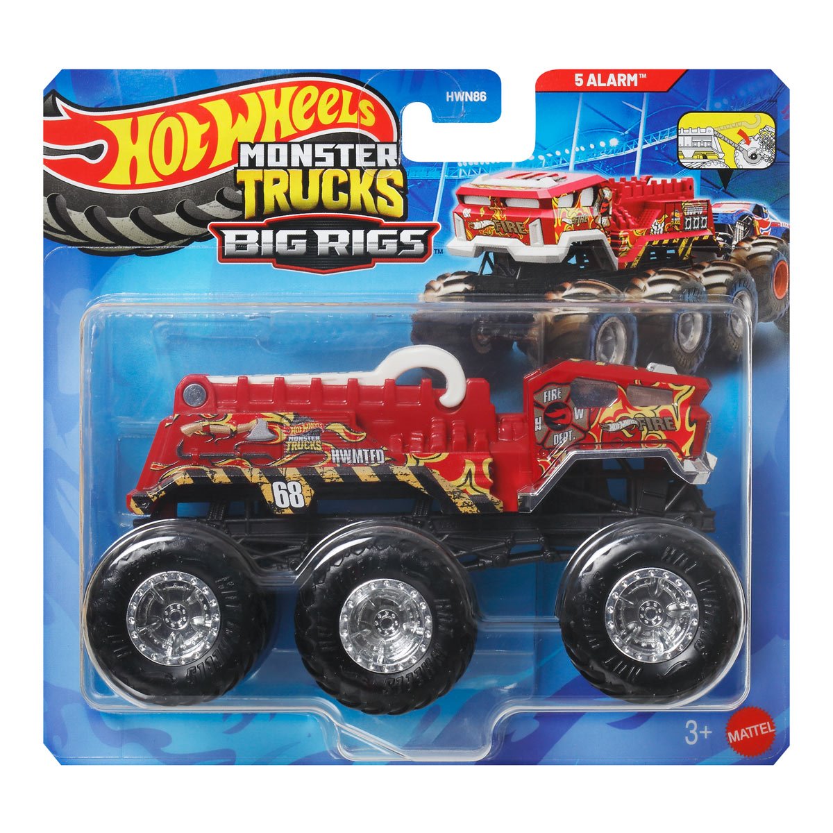 Hot Wheels Monster Trucks Big Rigs 1:64 Scale Vehicle 2026 Mix 1 Case of 4