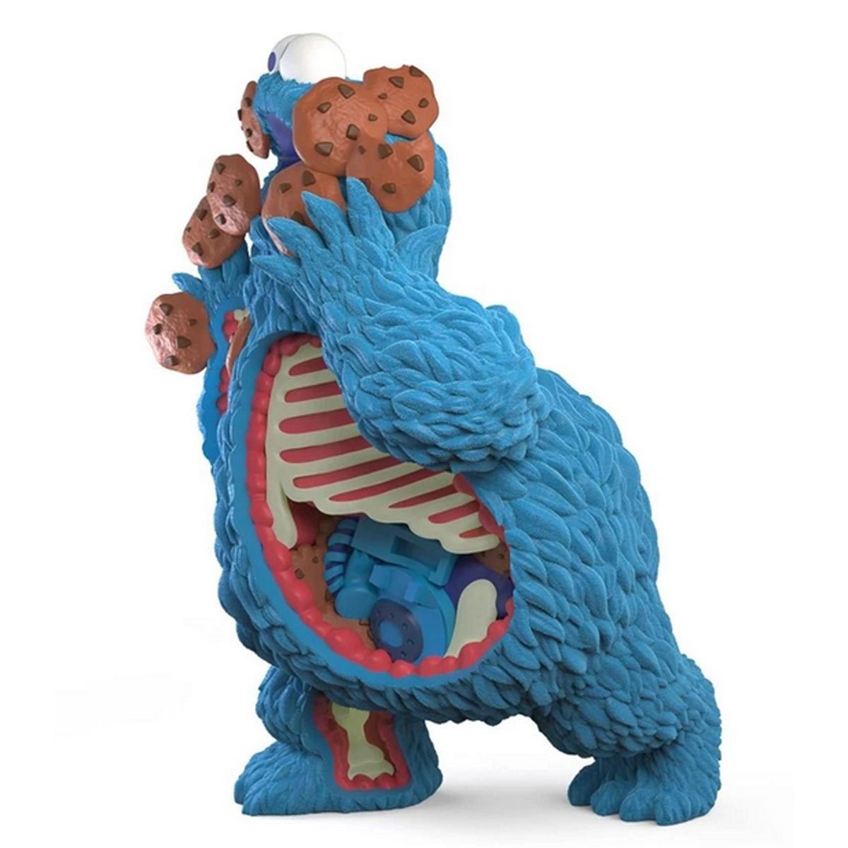 Sesame Street Cookie Monster Kaiju Anatomy Flocked Vinyl Figure