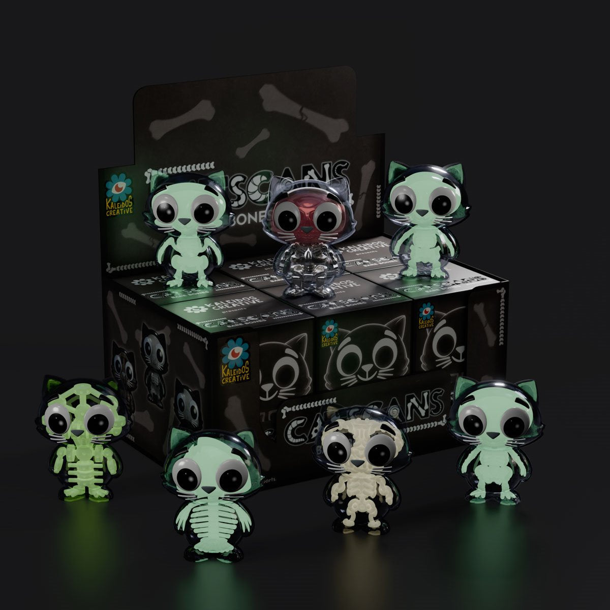 Catscans Series 2 Bare Bones Blind-Box Mini-Figure Case of 6