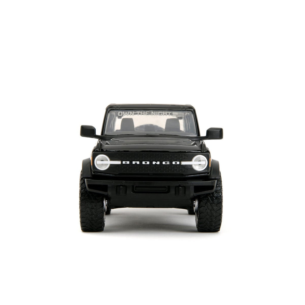 Just Trucks 2021 Ford Bronco 1:24 Scale Die-Cast Metal Vehicle with Tire Rack