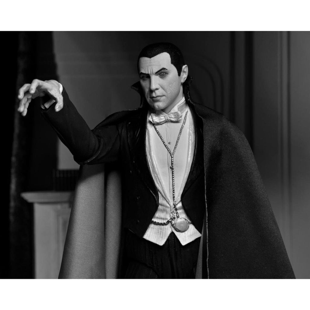 Universal Monsters Ultimate Dracula Carfax Abbey Black and White Version 7-Inch Scale Action Figure